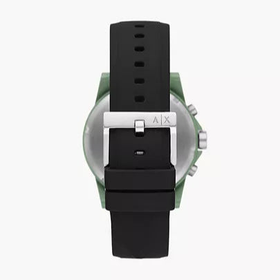  Shop Authentic Armani Exchange Outerbanks Chronograph Grey Dial Grey Silicone Strap Watch For Men - AX7123 - Luxxuri