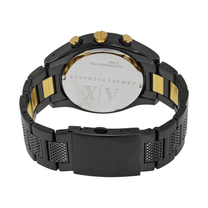  Shop Authentic Armani Exchange Chronograph Black Dial Black Steel Strap Watch For Men - AX1604 - Luxxuri