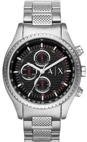  Shop Authentic Armani Exchange The Driver Chronograph Black Dial Silver Steel Strap Watch For Men - AX1612 - Luxxuri