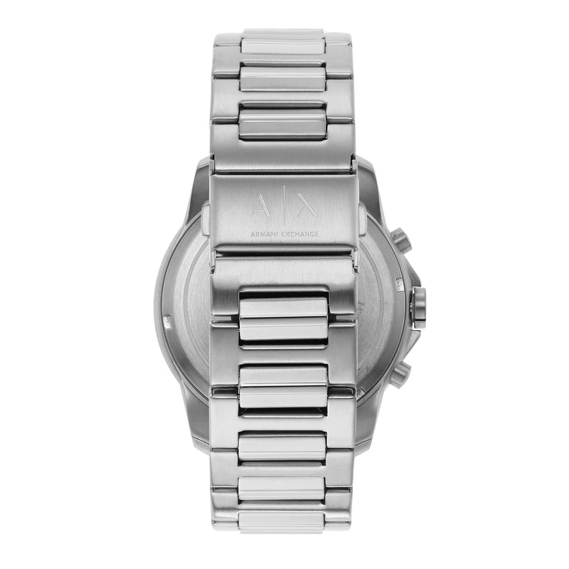  Shop Authentic Armani Exchange Banks Chronograph Black Dial Silver Steel Strap Watch For Men - AX1720 - Luxxuri
