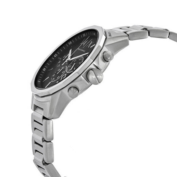  Shop Authentic Armani Exchange Banks Chronograph Black Dial Silver Steel Strap Watch For Men - AX1720 - Luxxuri