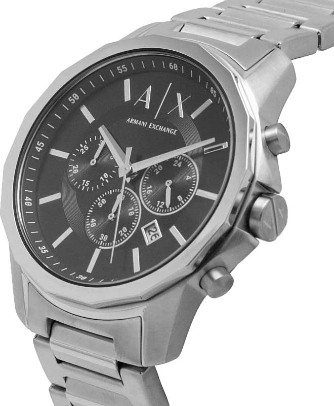  Shop Authentic Armani Exchange Banks Chronograph Black Dial Silver Steel Strap Watch For Men - AX1720 - Luxxuri