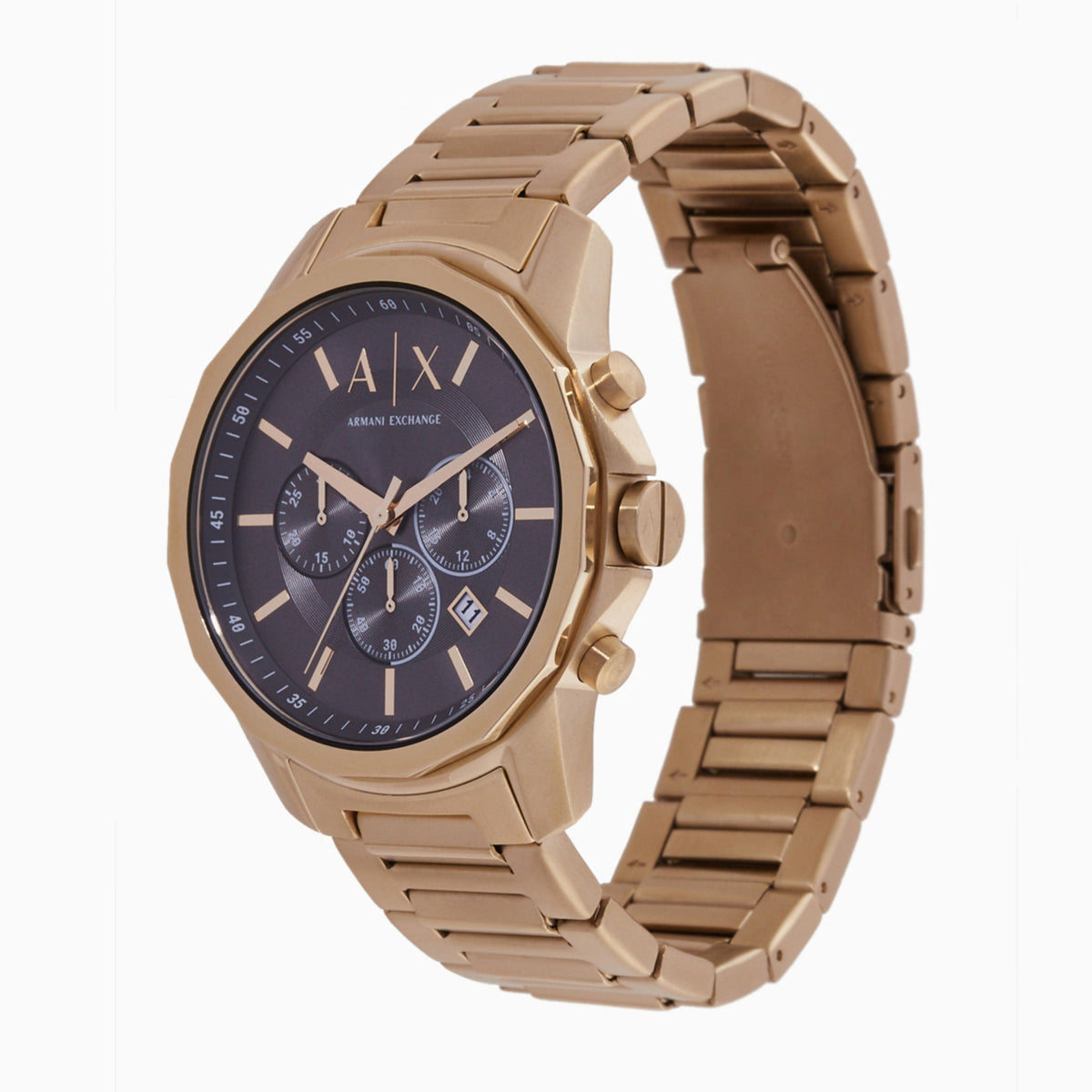  Shop Authentic Armani Exchange Banks Chronograph Black Dial Gold Steel Strap Watch For Men - AX1721 - Luxxuri