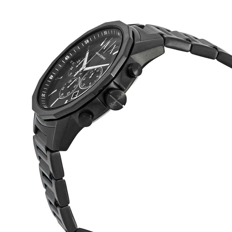  Shop Authentic Armani Exchange Banks Chronograph Black Dial Black Steel Strap Watch For Men - AX1722 - Luxxuri