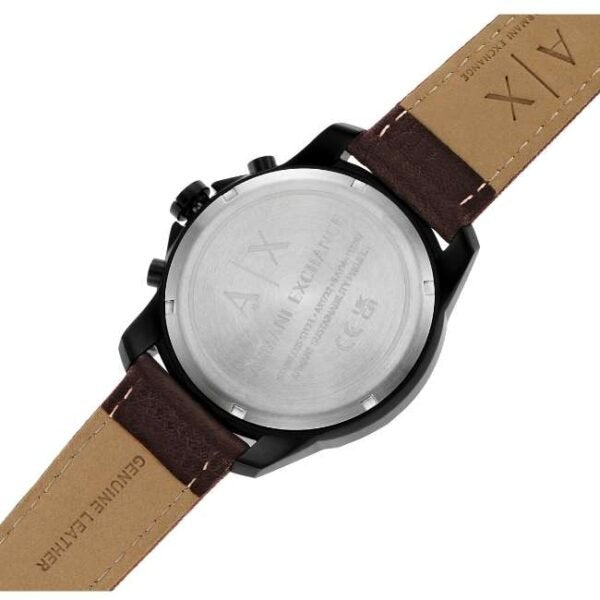  Shop Authentic Armani Exchange Outerbanks Chronograph Black Dial Brown Leather Strap Watch For Men - AX1732 - Luxxuri