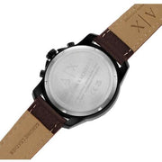  Shop Authentic Armani Exchange Outerbanks Chronograph Black Dial Brown Leather Strap Watch For Men - AX1732 - Luxxuri