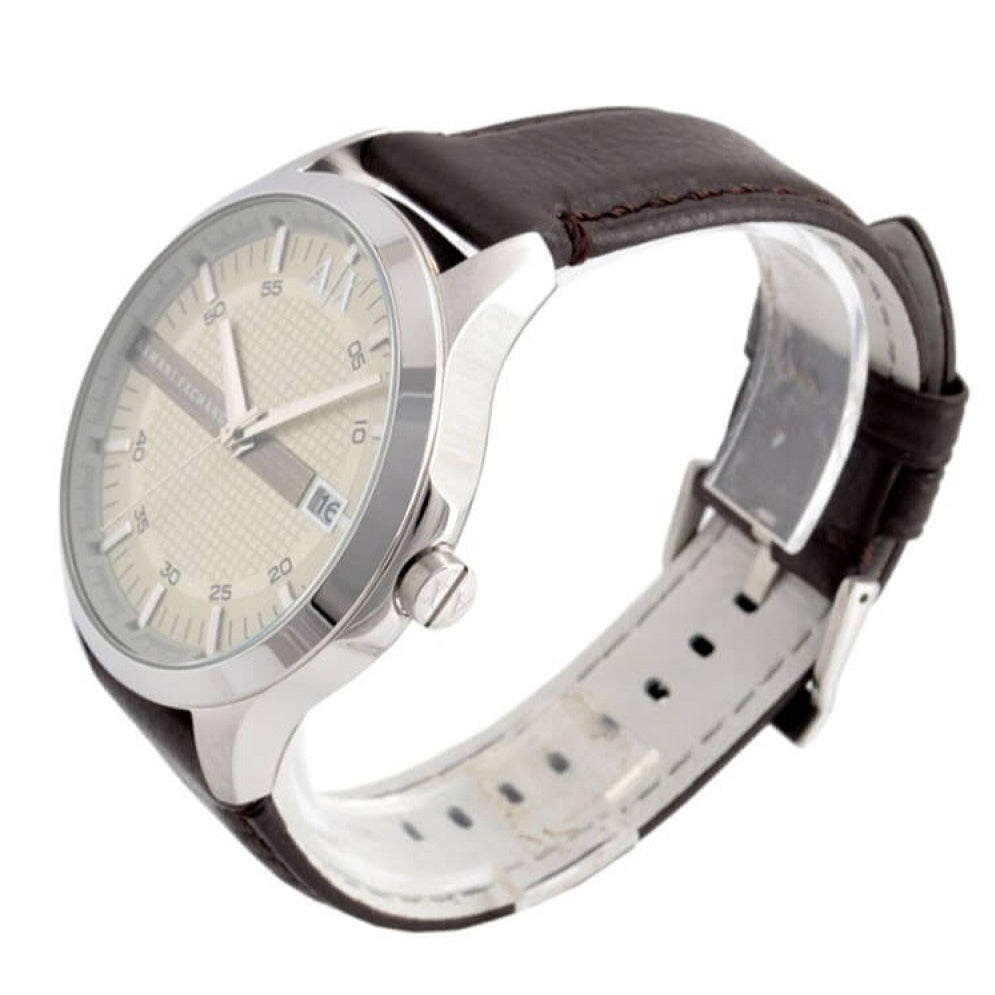  Shop Authentic Armani Exchange Whitman Silver Dial Brown Leather Strap Watch For Men - AX2100 - Luxxuri