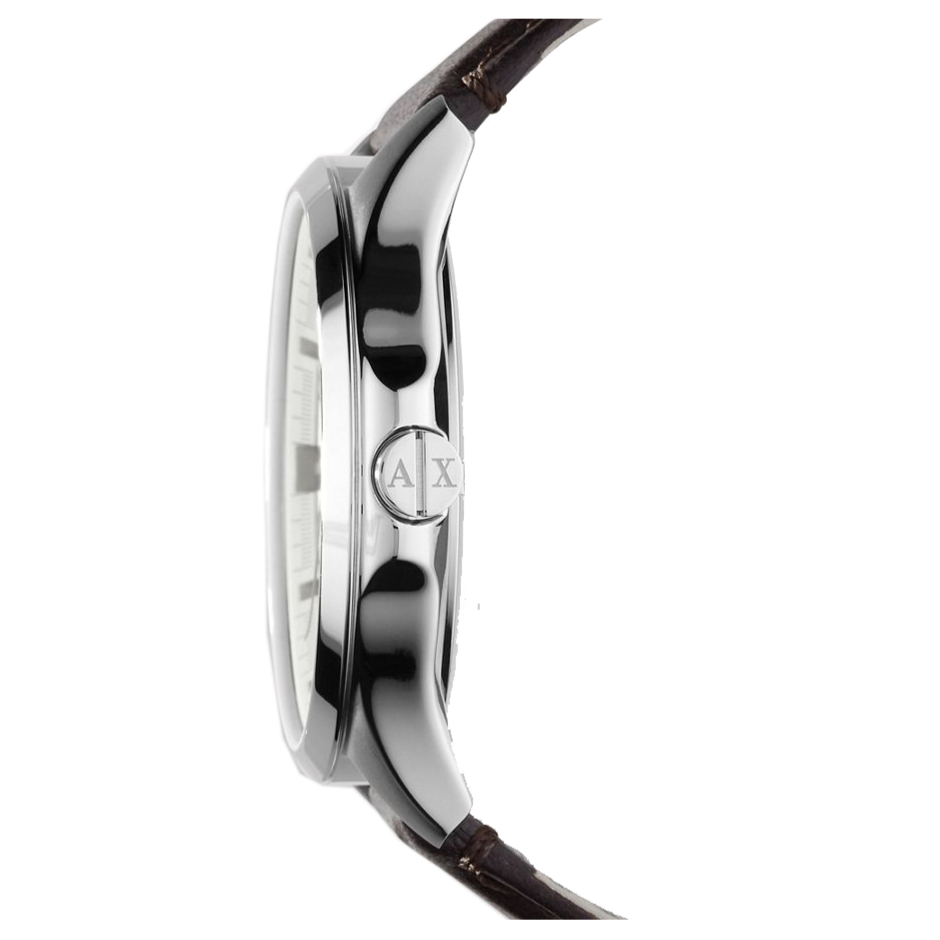 Shop Authentic Armani Exchange Whitman Silver Dial Brown Leather Strap Watch For Men - AX2100 - Luxxuri