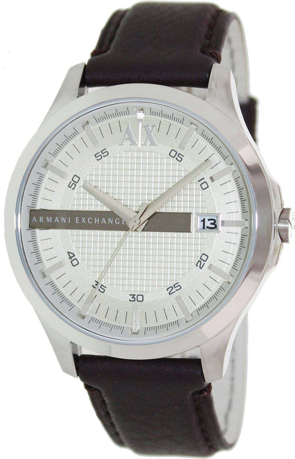  Shop Authentic Armani Exchange Whitman Silver Dial Brown Leather Strap Watch For Men - AX2100 - Luxxuri