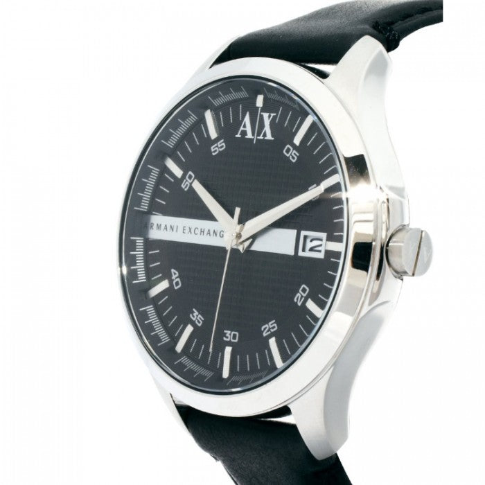  Shop Authentic Armani Exchange Hampton Chronograph Black Dial Black Leather Strap Watch For Men - AX2101 - Luxxuri