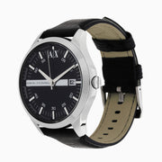  Shop Authentic Armani Exchange Hampton Chronograph Black Dial Black Leather Strap Watch For Men - AX2101 - Luxxuri