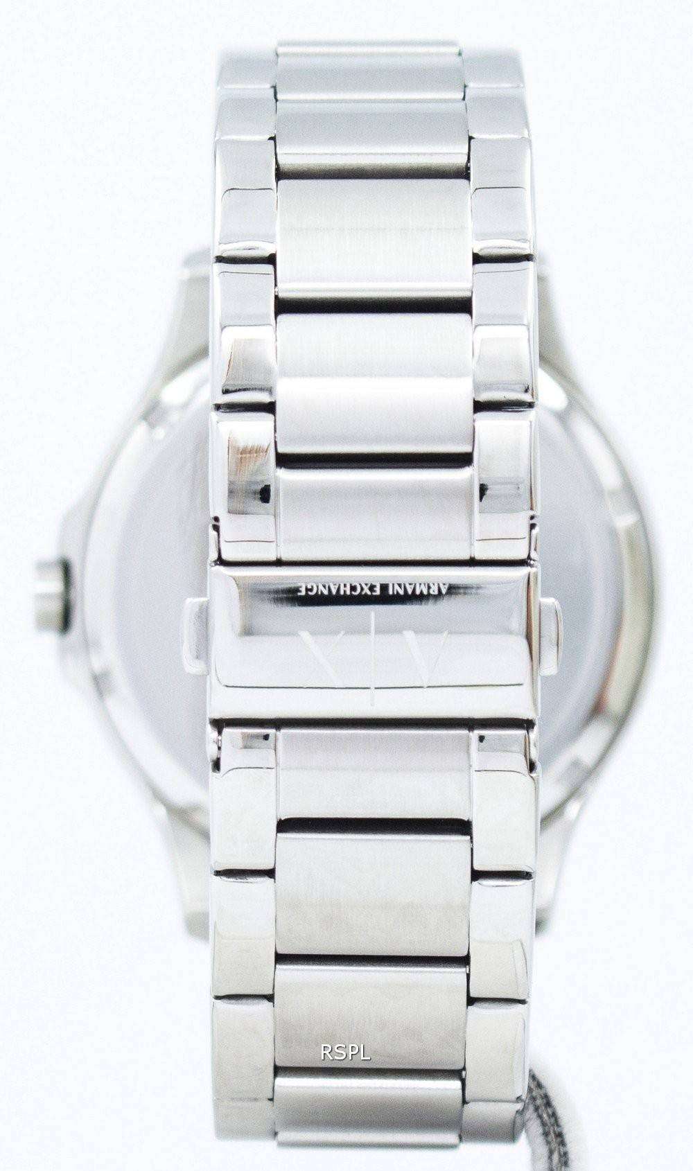  Shop Authentic Armani Exchange Hampton Chronograph Black Dial Silver Steel Strap Watch For Men - AX2103 - Luxxuri