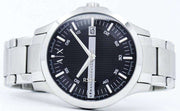  Shop Authentic Armani Exchange Hampton Chronograph Black Dial Silver Steel Strap Watch For Men - AX2103 - Luxxuri