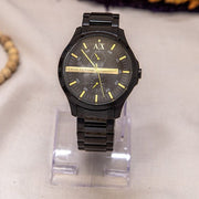  Shop Authentic Armani Exchange Hampton Chronograph Black Dial Black Steel Strap Watch For Men - AX2121 - Luxxuri