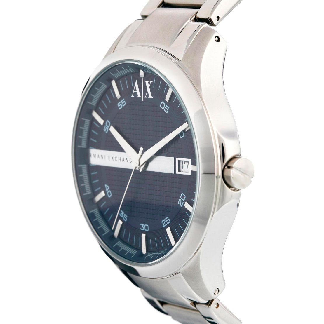  Shop Authentic Armani Exchange Hampton Chronograph Blue Dial Silver Steel Strap Watch For Men - AX2132 - Luxxuri