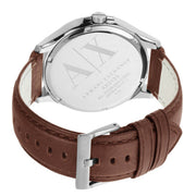 Shop Authentic Armani Exchange Hampton Chronograph White Dial Brown Leather Strap Watch For Men - AX2187 - Luxxuri