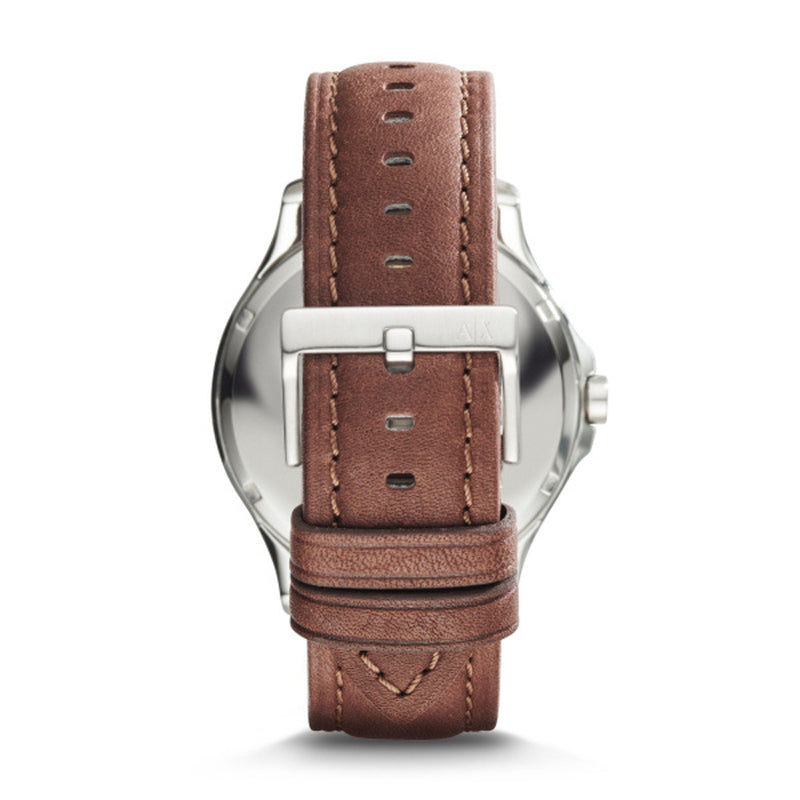  Shop Authentic Armani Exchange Hampton Chronograph Blue Dial Brown Leather Strap Watch For Men - AX2133 - Luxxuri
