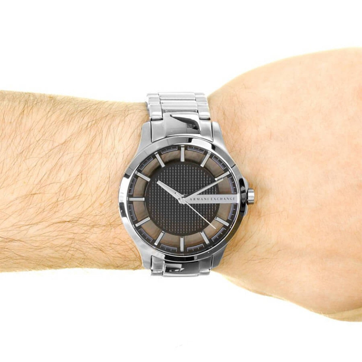  Shop Authentic Armani Exchange Hampton Chronograph Skeleton Black Dial Silver Steel Strap Watch For Men - AX2199 - Luxxuri