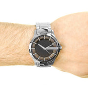  Shop Authentic Armani Exchange Hampton Chronograph Skeleton Black Dial Silver Steel Strap Watch For Men - AX2199 - Luxxuri