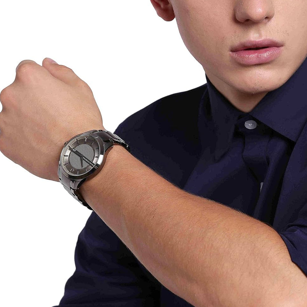  Shop Authentic Armani Exchange Hampton Chronograph Grey Dial Grey Steel Strap Watch For Men - AX2194 - Luxxuri