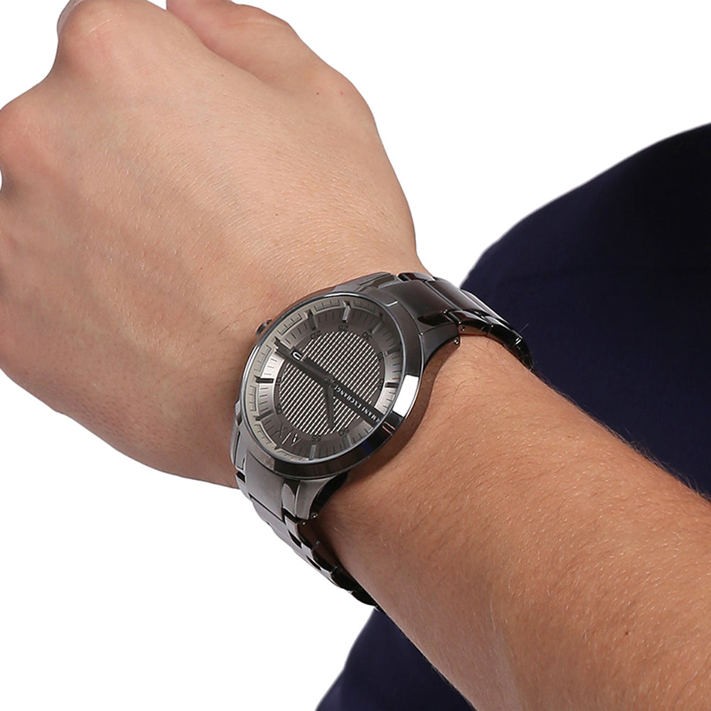  Shop Authentic Armani Exchange Hampton Chronograph Grey Dial Grey Steel Strap Watch For Men - AX2194 - Luxxuri