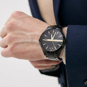 Shop Authentic Armani Exchange Hampton Chronograph Black Dial Black Steel Strap Watch For Men - AX2413 - Luxxuri