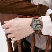  Shop Authentic Armani Exchange Whitman Silver Dial Brown Leather Strap Watch For Men - AX2100 - Luxxuri