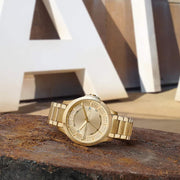  Shop Authentic Armani Exchange Hampton Chronograph Gold Dial Gold Steel Strap Watch For Men - AX2415 - Luxxuri