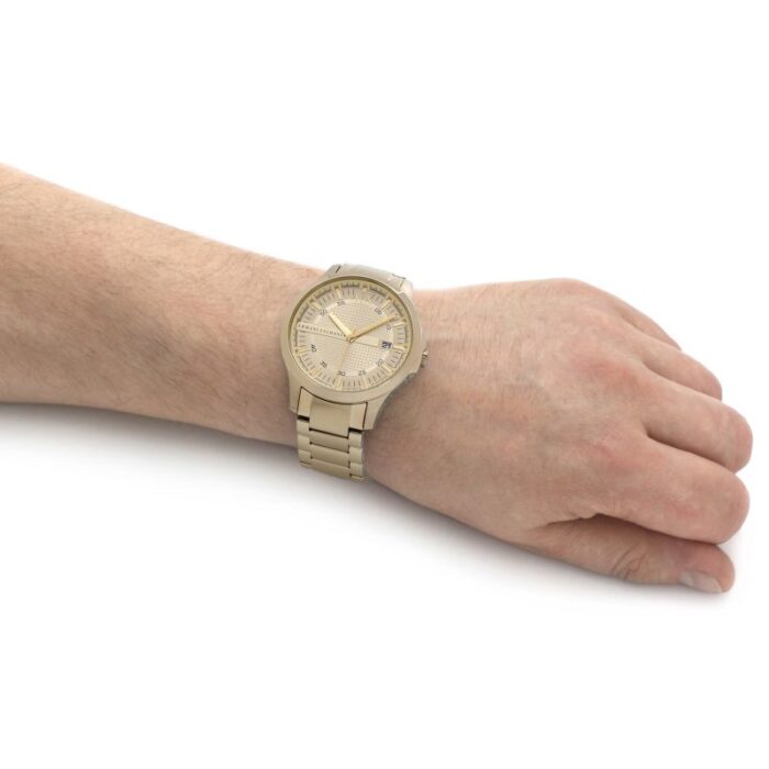  Shop Authentic Armani Exchange Hampton Chronograph Gold Dial Gold Steel Strap Watch For Men - AX2415 - Luxxuri