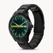  Shop Authentic Armani Exchange Hampton Black Dial Black Steel Strap Watch For Men - AX2407 - Luxxuri