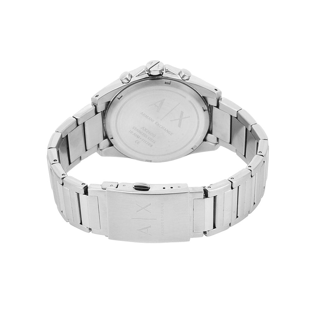 Shop Authentic Armani Exchange Drexler Chronograph Black Dial Silver Steel Strap Watch for Men - AX2600 - Luxxuri