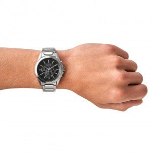  Shop Authentic Armani Exchange Drexler Chronograph Black Dial Silver Steel Strap Watch for Men - AX2600 - Luxxuri
