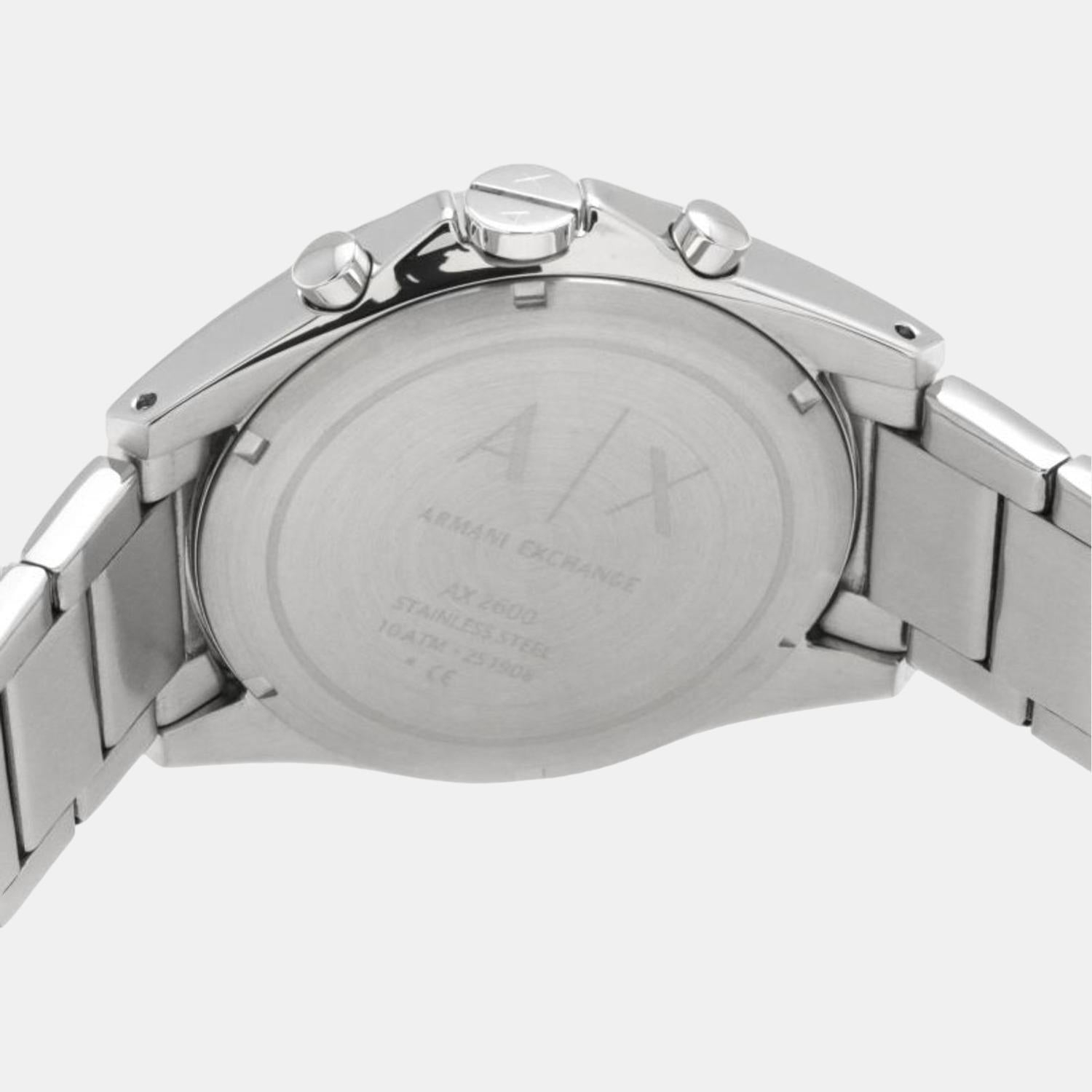  Shop Authentic Armani Exchange Drexler Chronograph Black Dial Silver Steel Strap Watch for Men - AX2600 - Luxxuri