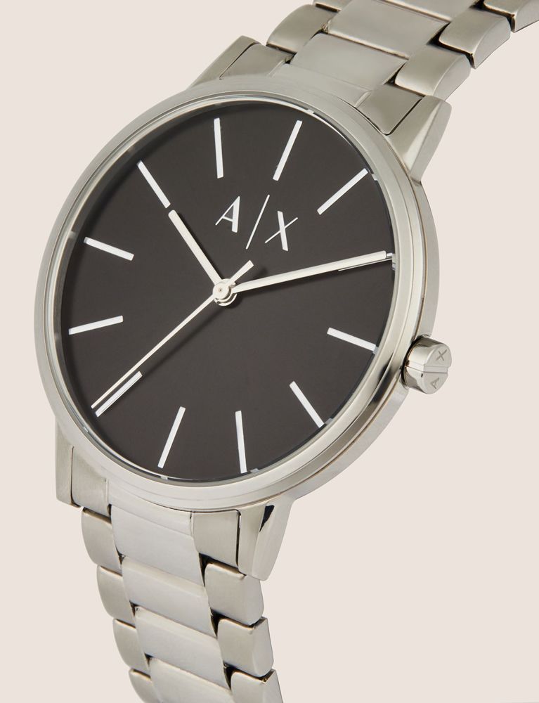  Shop Authentic Armani Exchange Cayde Analog Black Dial Silver Steel Strap Watch For Men - AX2700 - Luxxuri