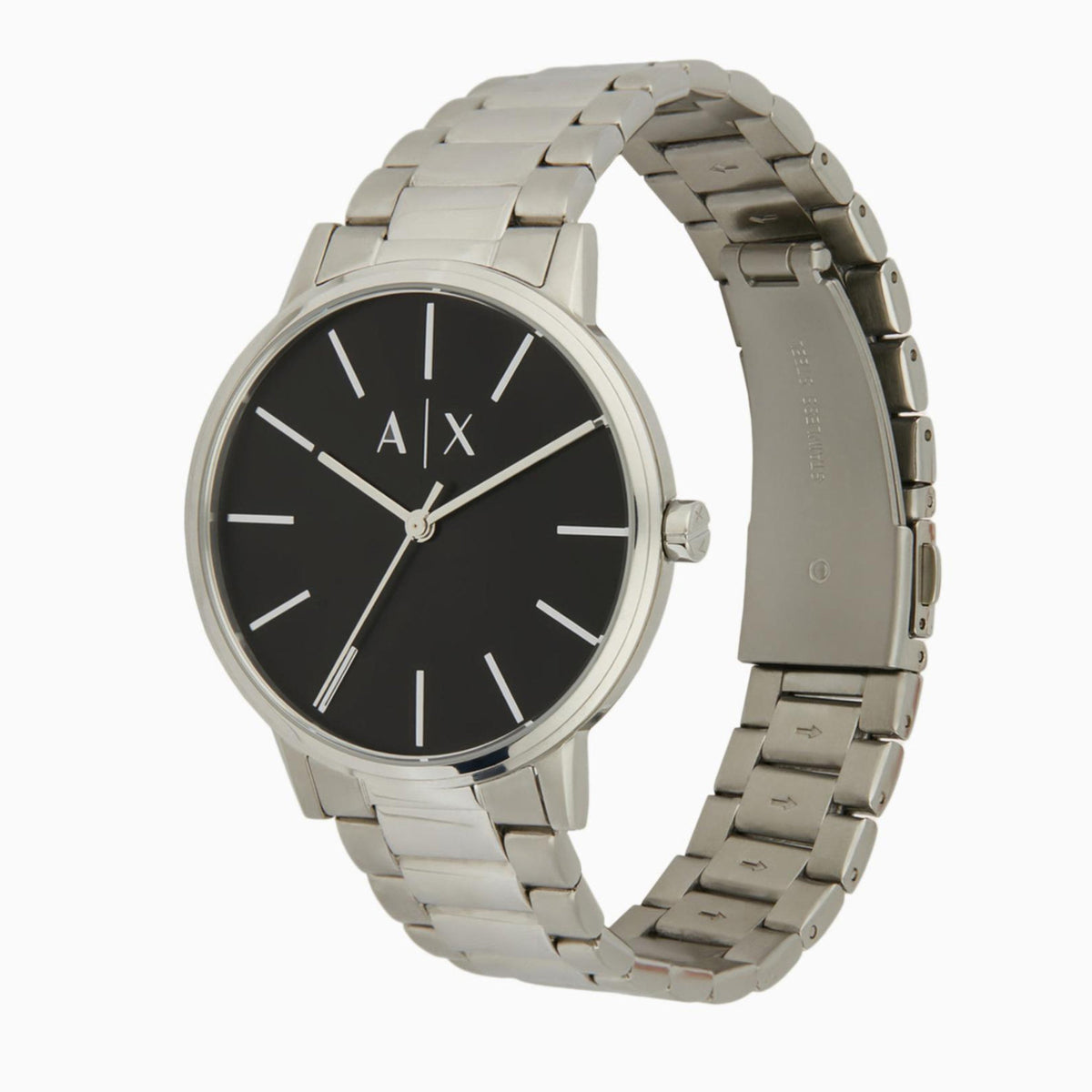  Shop Authentic Armani Exchange Cayde Analog Black Dial Silver Steel Strap Watch For Men - AX2700 - Luxxuri
