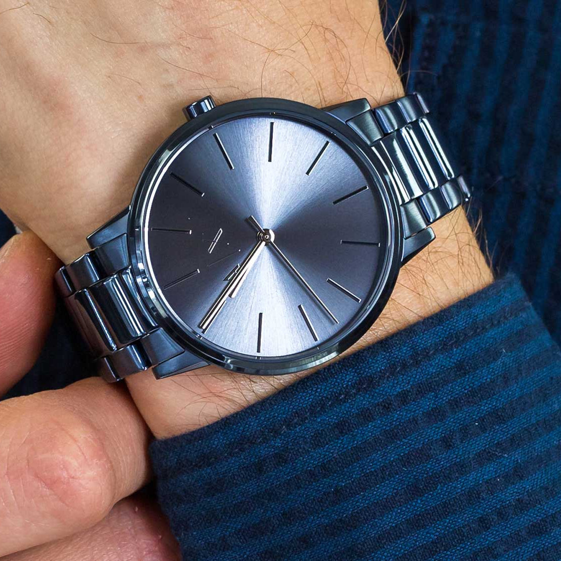  Shop Authentic Armani Exchange Cayde Analog Blue Dial Blue Steel Strap Watch For Men - AX2702 - Luxxuri