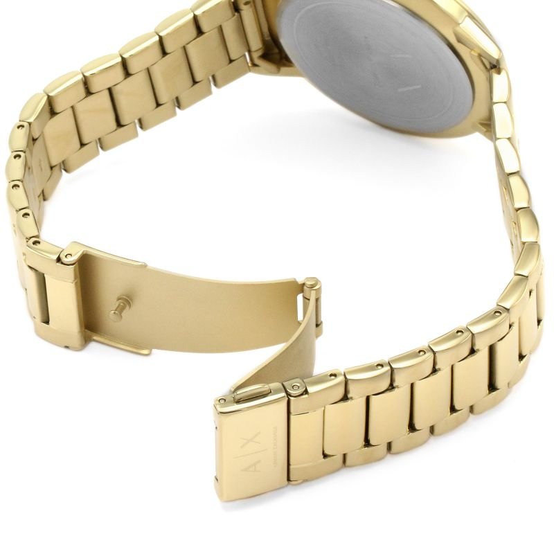  Shop Authentic Armani Exchange Cayde Analog Gold Dial Gold Steel Strap Watch For Men - AX2707 - Luxxuri
