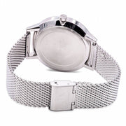  Shop Authentic Armani Exchange Cayde Chronograph Black Dial Silver Mesh Strap Watch For Men - AX2714 - Luxxuri