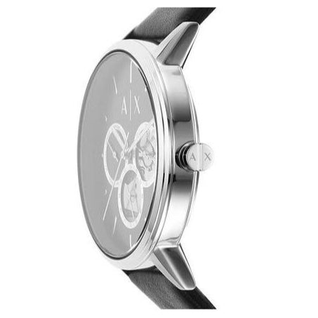  Shop Authentic Armani Exchange Cayde Chronograph Black Dial Black Leather Strap Watch for Men - AX2745 - Luxxuri