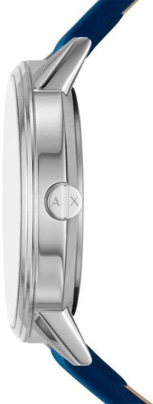  Shop Authentic Armani Exchange Cayde Chronograph Blue Dial Blue Leather Strap Watch for Men - AX2746 - Luxxuri