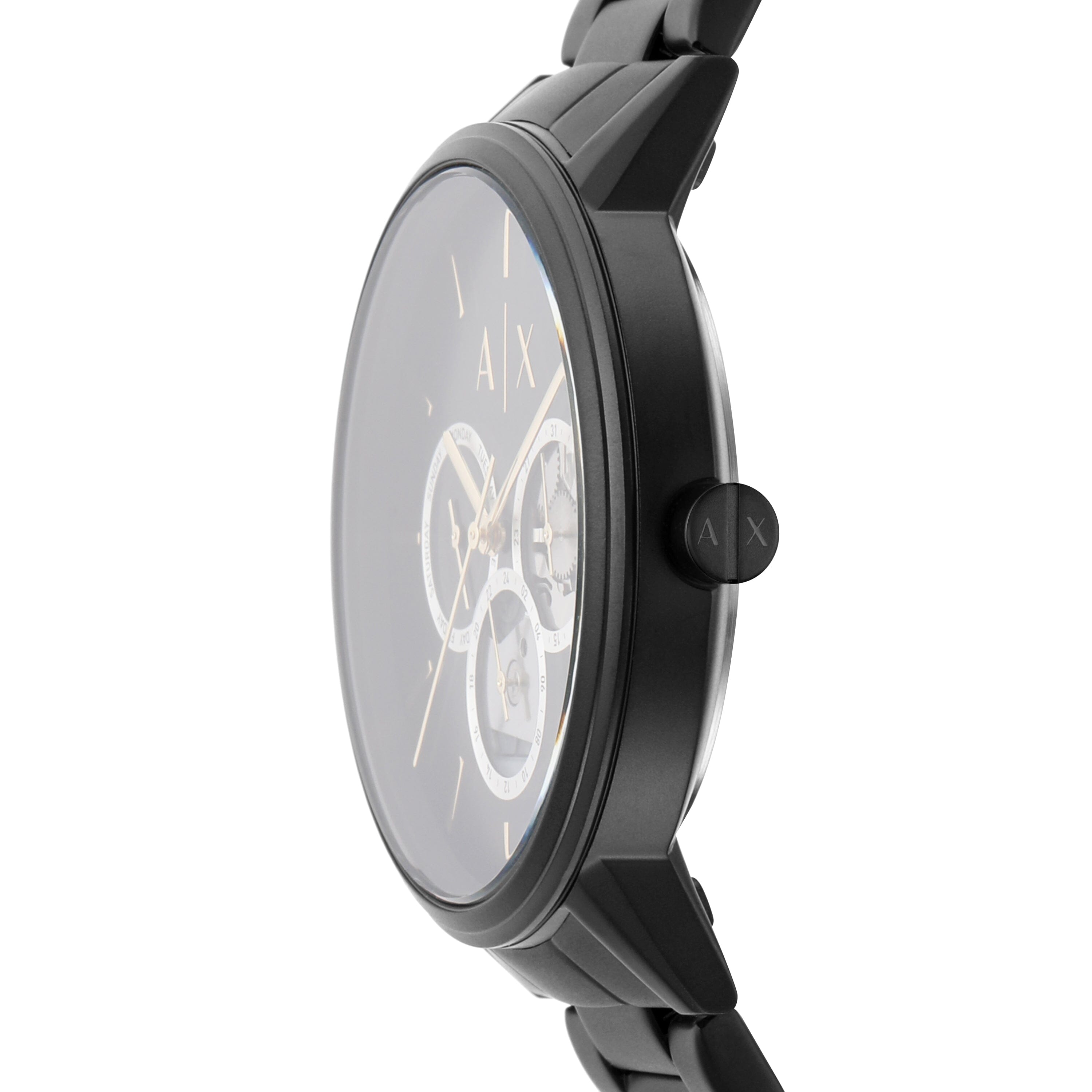  Shop Authentic Armani Exchange Cayde Chronograph Black Dial Black Steel Strap Watch for Men - AX2748 - Luxxuri