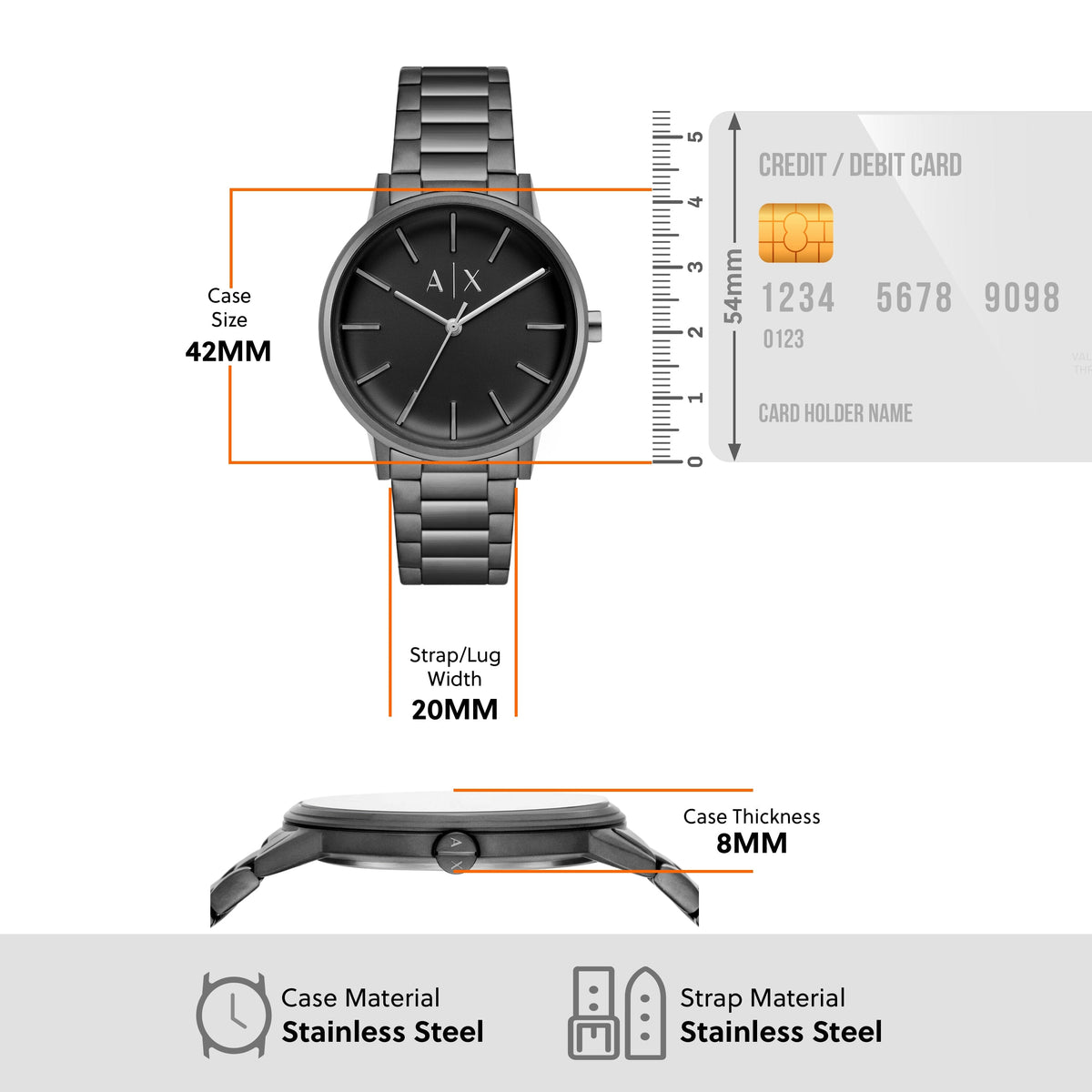  Shop Authentic Armani Exchange Cayde Analog Black Dial Black Steel Strap Watch For Men - AX2701 - Luxxuri
