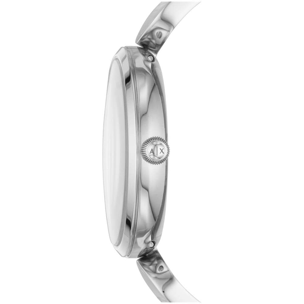  Shop Authentic Armani Exchange Lola Analog Silver Dial Silver Mesh Strap Watch For Women - AX5535 - Luxxuri