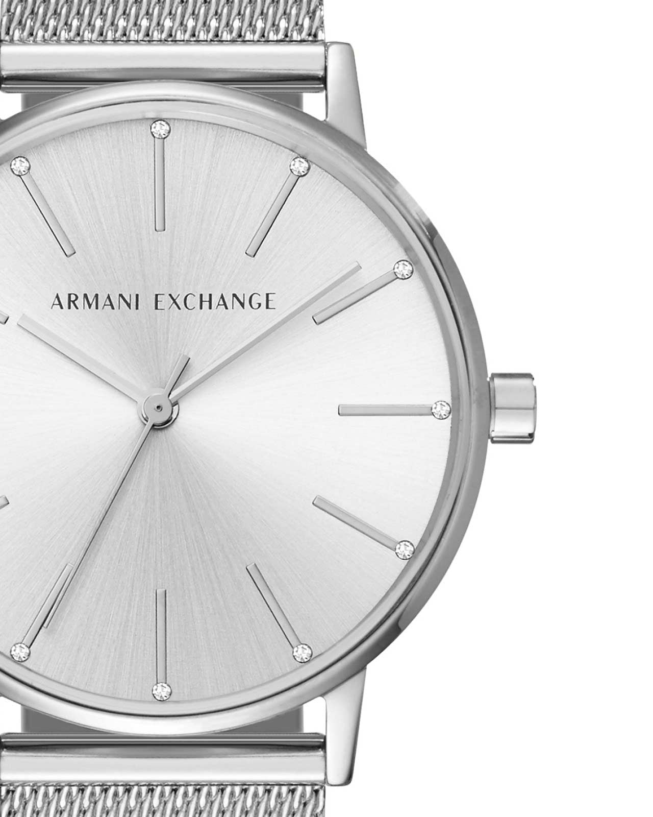  Shop Authentic Armani Exchange Lola Analog Silver Dial Silver Mesh Strap Watch For Women - AX5535 - Luxxuri