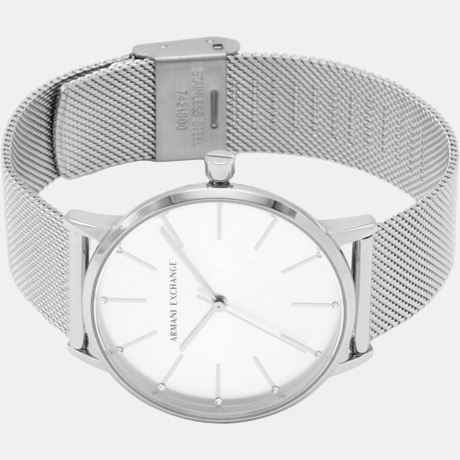  Shop Authentic Armani Exchange Lola Analog Silver Dial Silver Mesh Strap Watch For Women - AX5535 - Luxxuri