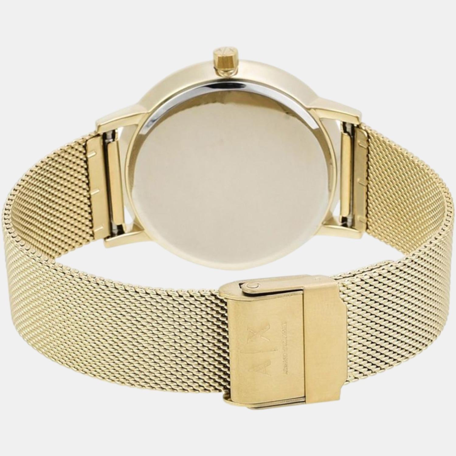  Shop Authentic Armani Exchange Lola Analog Gold Dial Gold Mesh Strap Watch For Women - AX5536 - Luxxuri