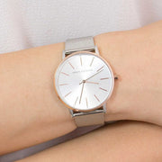  Shop Authentic Armani Exchange Lola Analog White Dial Silver Mesh Strap Watch For Women - AX5537 - Luxxuri
