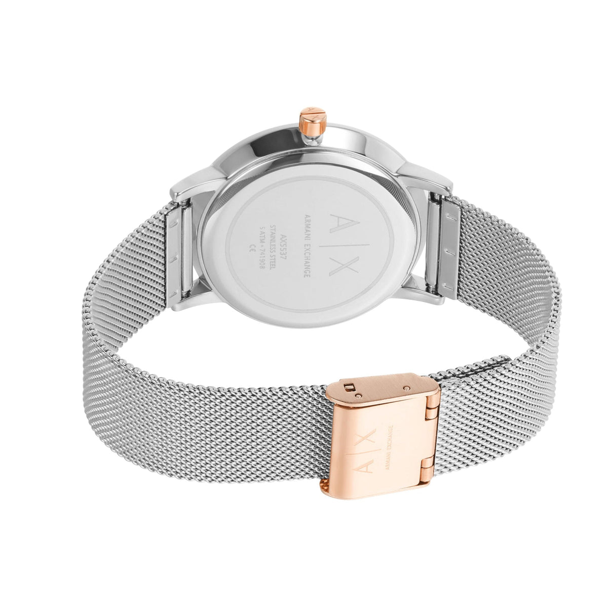  Shop Authentic Armani Exchange Lola Analog White Dial Silver Mesh Strap Watch For Women - AX5537 - Luxxuri