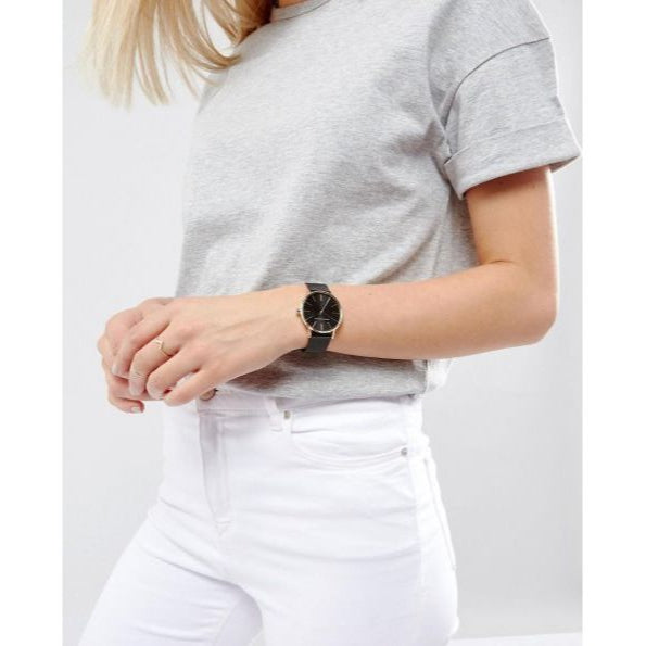  Shop Authentic Armani Exchange Lola Three Hand Black Dial Black Mesh Strap Watch For Women - AX5548 - Luxxuri