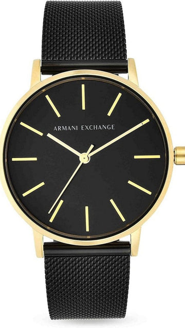  Shop Authentic Armani Exchange Lola Three Hand Black Dial Black Mesh Strap Watch For Women - AX5548 - Luxxuri